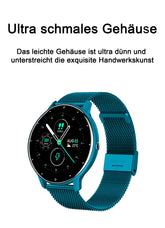 TPFNet Smart Watch / Fitness Tracker IP67 - Milanaise Armband + Silikon Armband - Android & IOS - verschiedene Farben